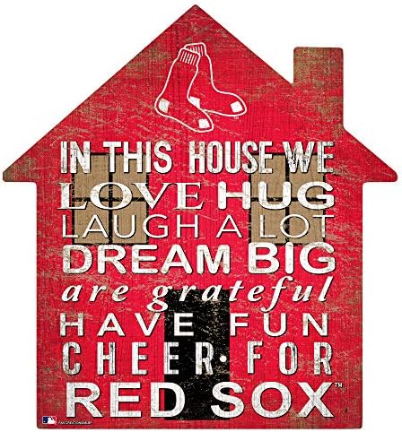 MLB Boston Red Sox Unisex Boston Red Sox House Sign, Boja tima, 12 inča