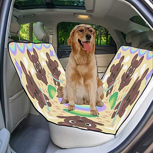 Enevotx Navlaka za pseće sjedište prilagođeni hula Hoop dizajn stil slatka crtana štampa presvlake za autosjedalice
