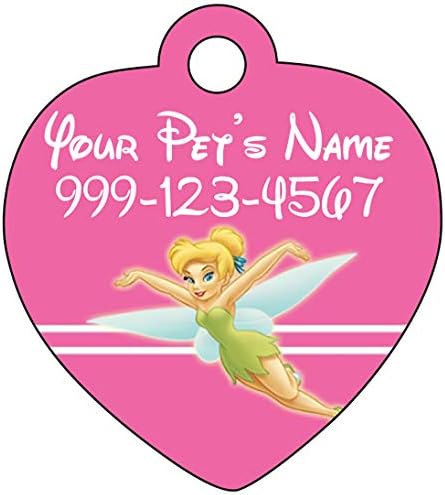 Tinkerbell Pink pet Id oznaka za pse & amp; mačke personalizirani sa imenom i brojem