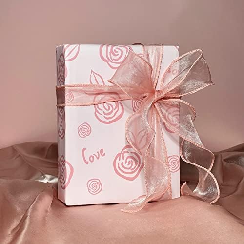 Poklon pakovanje papira set za djecu Dječaci Djevojčice odrasli Pink papir uključuju traka pribor pogodan