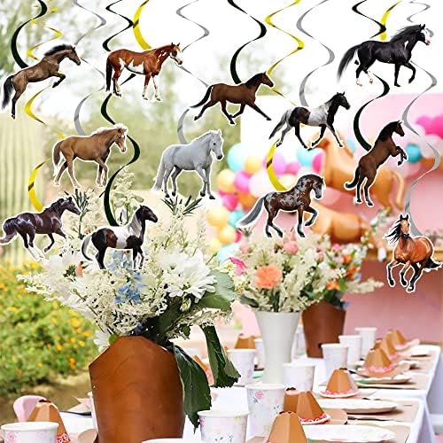 15pcs Konjska zabava Dekoracija Konjska zabava Viseće kočnjaka Dekoracija za konja Theme Rođendan Party