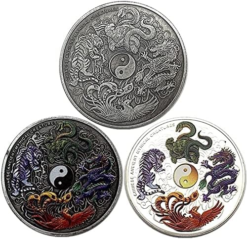 Challenge Coin Ada CryptoCurrency Tai Chi Četiri Velike zvijeri Plavi zmajski životinjski omiljeni novčići
