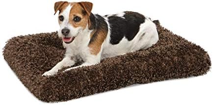 MidWest Homes za kućne ljubimce Deluxe kreveti za pse Super plišani pas & amp; kreveti za mačke idealni za sanduke za pse mašinsko pranje i sušenje Prijateljski, 1 godina garancije siva 30-inčna