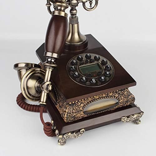 Xjjzs retro telefon, vintage ukrasni telefoni za biranje verzije mehanički i elektronički dvostruki prsten