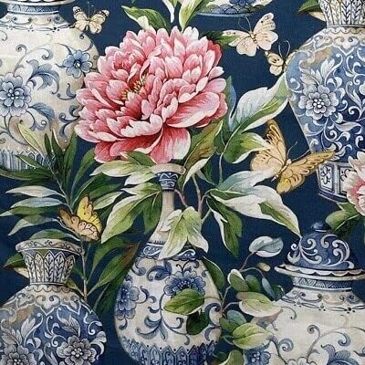 Plavi Jardin Floral Cotton Fabric by Yard Meter Pink Flowers šivaći materijal orijentalni Print Azijske