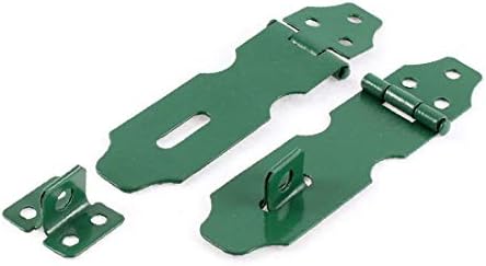X-dree kućni ormar HASP STAPLE SET Green 2pcs (Juego de Grapas para armarios de cerrojo para el hogar, verde,