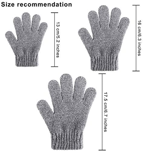 Motarto 6 pari dječije zimske magične rukavice meke Chenille kašmir tople rukavice rastezljive pletene rukavice