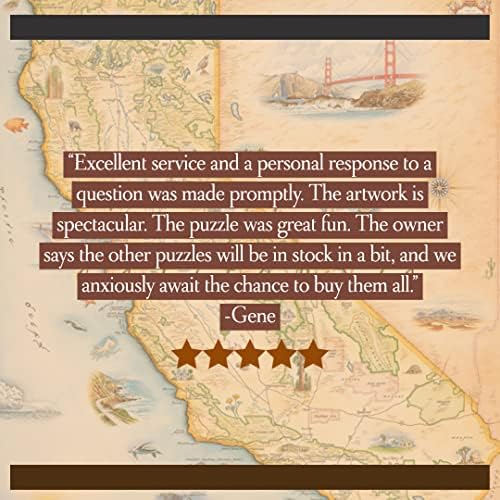 Xplorer mape Central California Coast State parkovi karta keramičko staklo, BPA-Free - za ured, dom, Poklon,
