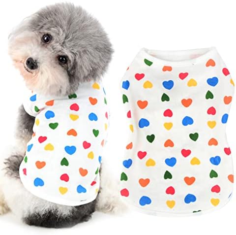 Ranphy Mala Dog Shirt Štenad Odjeća Pamuk Štampani Rezervoar Top Doggie Cat Vest Doggy Heart Uzorak T-Shirt