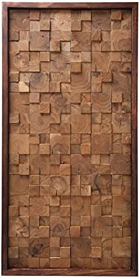 Conssan Wood zidni dekor | SAD Grown Sidrowood, rustikalna drvena zidna umjetnost, uređenja za dnevni boravak