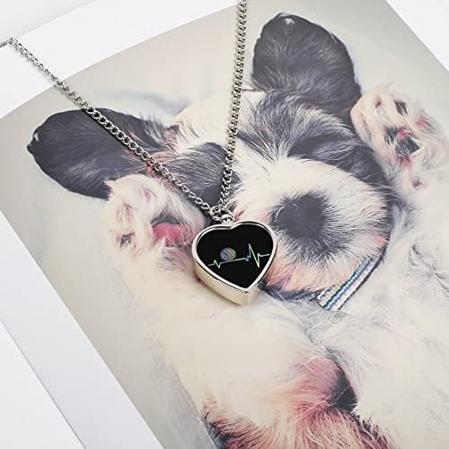 Odbojka otkucaji srca ženska spomen urna u obliku srca privjesak ogrlica suvenir nakit za psa psa mačka