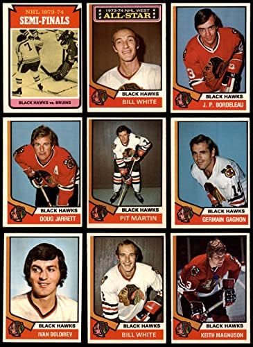 1974-75 O-Pee-Chee Chicago Blackhawks u blizini tima Team Chicago Blackhawks Ex / Mt Blackhawks