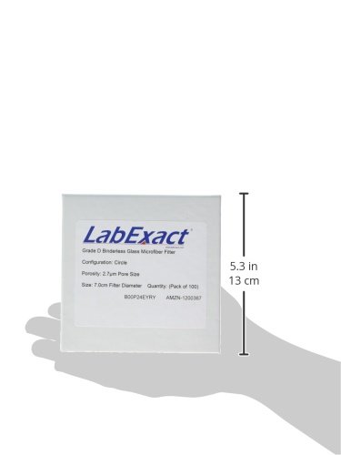 LabExact 1200367 stakleni Filter od mikrovlakana razreda d, borosilikatno staklo bez vezivanja, 2,7 µm,