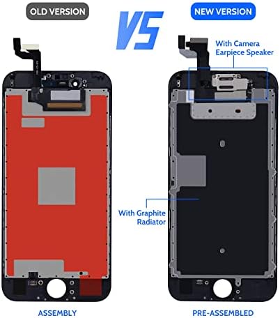 za iPhone 6s zamjena ekrana Crna 4.7 , LCD ekran osetljiv na dodir digitalizator Full Assembly sa prednjom