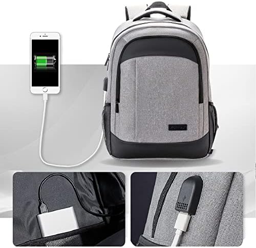 Richanvol backpack za muškarce, poslovni vodootporni ruksak s priključkom za punjenje USB, 17.3 Veliki ruksak