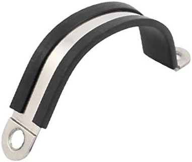 X-Dree Dia gumene obložene R-u obliku cijevi od nehrđajućeg čelika Clip kabel (očarava za morsetto u Acciaio