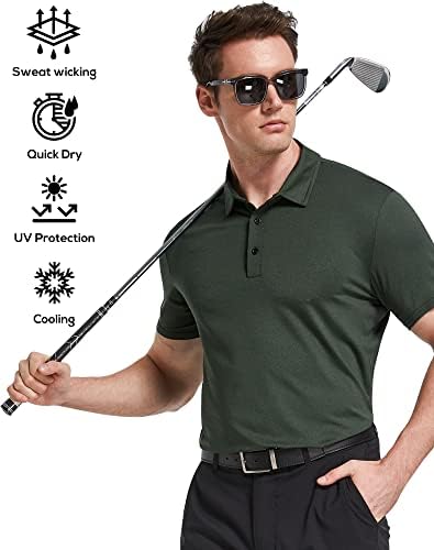 Telaleo 4/5 pakovanje muških polo košulja Brzi suhi kratki rukav Golf majica Performanse Wisture Wicking