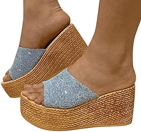 Platforme sandale Žene široke modne lagane blok pete kopče kaiševi za papuče bez leđa cipele hodanje planinarske