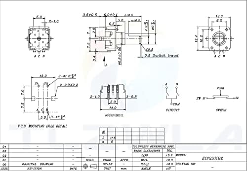 AHFEI 100pcs 360 stupnjeva rotacijski enkoder EC12 RE12 AUDIO ENCODER kodiranje 5pin 24 pozicija sa tipki