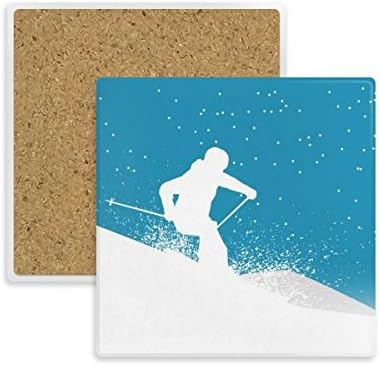 Sportsko skijanje sa skije Ski pol kvadratni nosač šalice za šalice upijajuća kamena za piće 2pcs poklon
