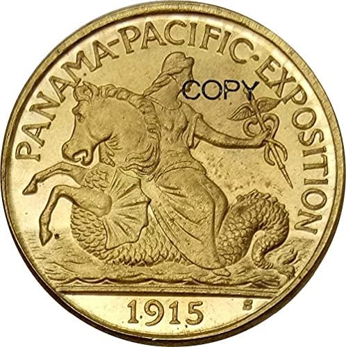 Sjedinjene Države 2 1/2 dolara Panama - Pacific Izložba 1915 S Mesingani kominiranje koprila za koprive