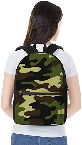Za u dizajnirajte zeleni kamuflažni ispis backpack ruksaci za laptop za dječake za dječake Putujte casual