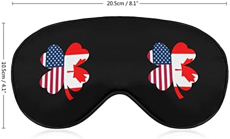 Američka Kanada zastava Shamrock Mekana maska ​​za meko očijedno zasjenjeno maska ​​za spavanje Udobnost