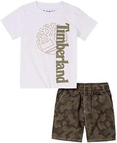 Timberland Baby-Boys Dvodijelni kratki set, gornji i kratke hlače, meka i udobna