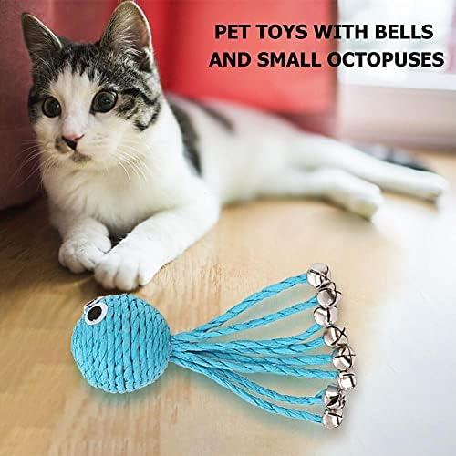 Mačka igračka hobotnica tkanim papirnim konopom otporno na ogrebotine, igračka igrača s belom mljevenja
