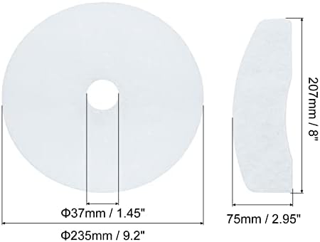MecCanixity univerzalna krpa 10pcs Ispušni filter 235x37mm, 4pcs usisni filter za usisavanje 207x75mm, bijeli