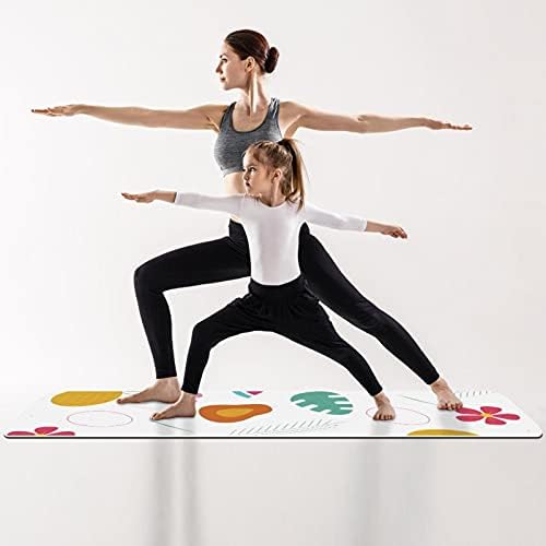 6mm Extra Thick Yoga Mat, Lovely Tropical Summer Pattern-01 Print Eco-Friendly TPE exercise Mats Pilates Mat sa za jogu, trening, Core Fitness i podne vježbe, muškarci & žene