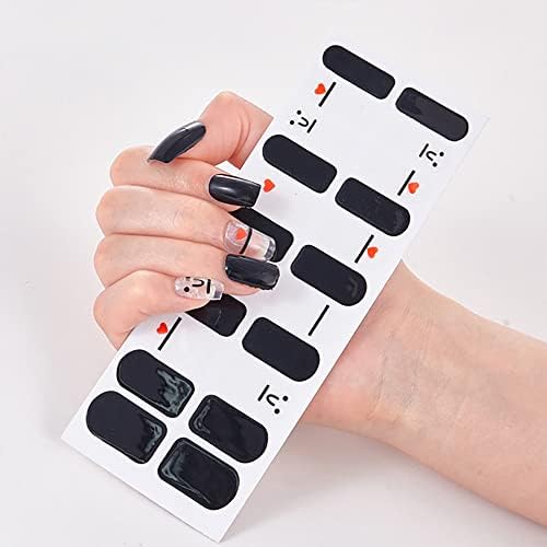 QWERTY list Francuske jednobojne naljepnice za nokte minimalističkog dizajna samoljepljive INS Nail Art