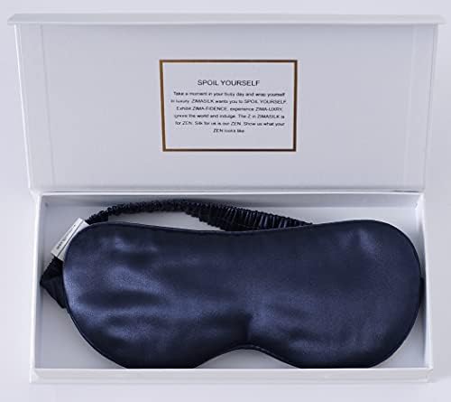 Zimasilk 22Momme malber maska ​​za spavanje za spavanje, napunjena premium mulberry svilom, najmalošću i prozračna maska ​​za spavanje svile