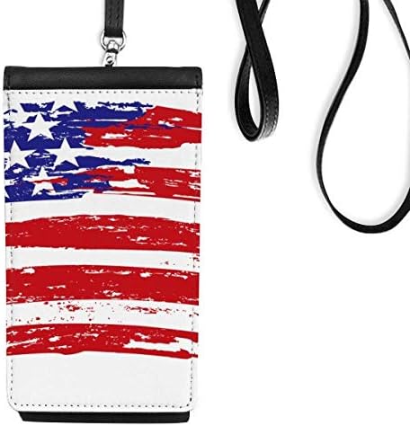 Zvezde i pruge Beck America Country Flag Telefon novčanik torbica Viseća mobilna torbica Crni džep