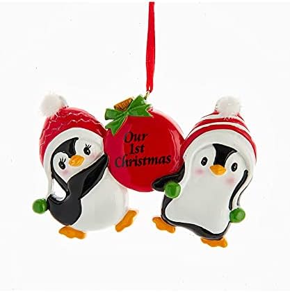 'Naš prvi Božić zajedno' Penguin Par ukras