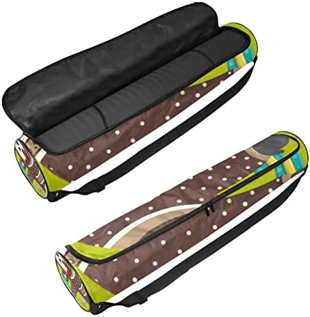 RATGDN Yoga Mat torba, Sleepy lijenost sa šeširom Vježba Yoga Mat Carrier full-Zip Yoga Mat torba za nošenje