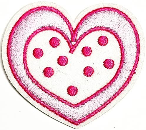 Kleenplus Pink Heart Vezena Patch Naljepnica Od Tkanine Romantična Ljubav Srce Crtano Gvožđe Na Šivajte