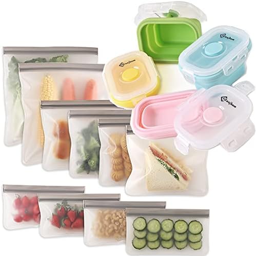 Cozihom Silikonski kontejner za čuvanje hrane i setovi torbi za čuvanje hrane