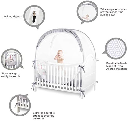 JOINSI SIGURNOSNI Šatori za držanje pomalo u, pop up baby komart neto pokrivač nadstrešnicom za novorođenčad
