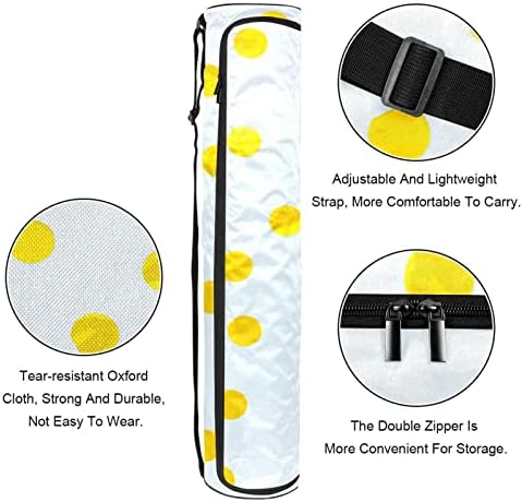 Žute tačke konfeti svijetloplava torba za nošenje prostirke za jogu sa naramenicom torba za jogu torba za