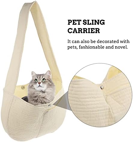TENDYCOCO 2pcs torba za nošenje ramena prenosiva bež, prozračna, Podesiva periva podstavljena mačka Psi