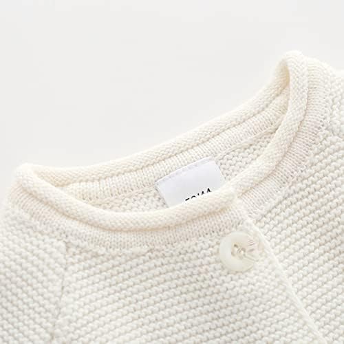 Džemper za djevojčice mališana s dugim rukavima Otvoreno prednji gumb dolje Klint Cardigan Kids odjeća 1-6