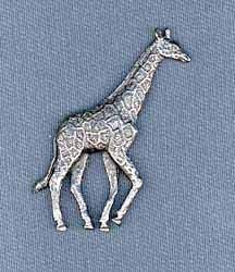 George Harris Giraffe Pewter Revel Pin Brooch - USA Made - Ručno izrađene