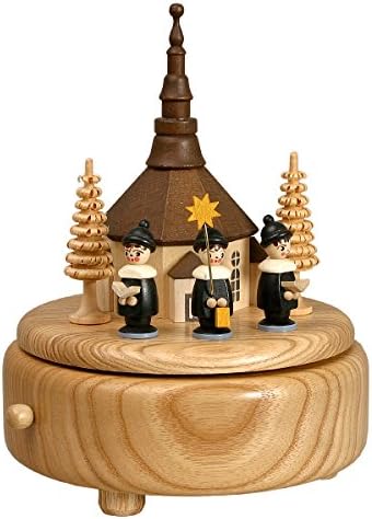 Rudolphs Schatzkiste Music Box - Neobjavljene crkvene crkve / Carol Singers crni 16,5 cm Reproducirajte