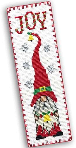 Povitrulya Božić Santa Gnome-komplet Bookmark Bookmark-DIY poklon za vez za djecu i odrasle