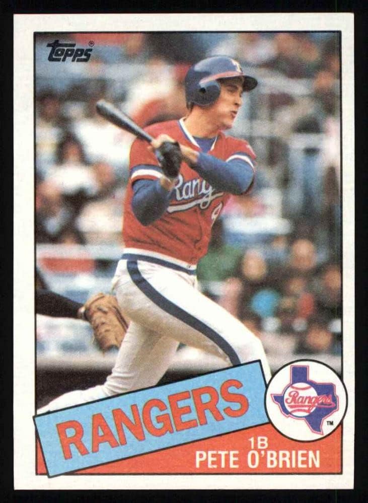 1985 TOPPS 196 Pete O'Brien Texas Rangers Nm / Mt Rangers