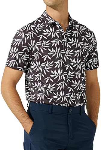 Purltoan muške polo majice kratki rukav suho fit ispis performansi modni casual golf polo majica Tropical