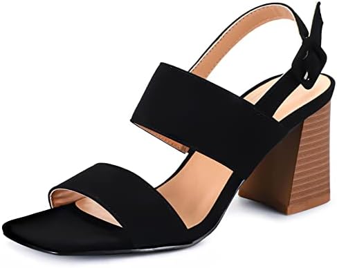 mysoft ženske blok štikle zdepaste četvrtaste sandale sa otvorenim vrhom za gležanj naslagane cipele od