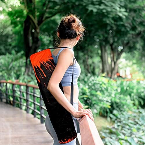 Grunge Balck Red Yoga Mat Carrier torba sa naramenicom Yoga Mat torba torba za teretanu torba za plažu