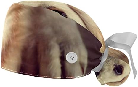 VBFOFBV Radna kapa s tipkama Dukserno povećanje vrpce za kravate Back Bouffant Hats, Aries Constellation
